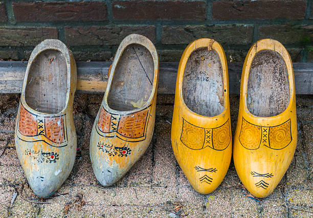 istock Two pair of Wooden Shoes 547220548