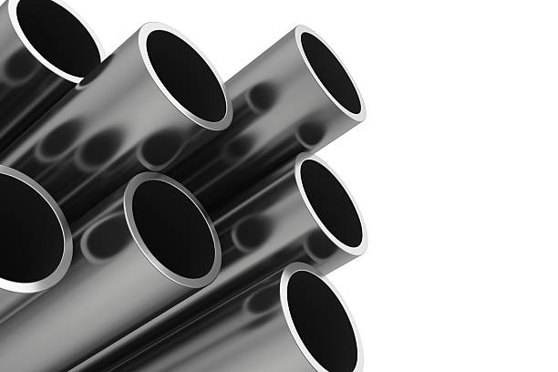 istock Steel Pipes on a white background. 547221382