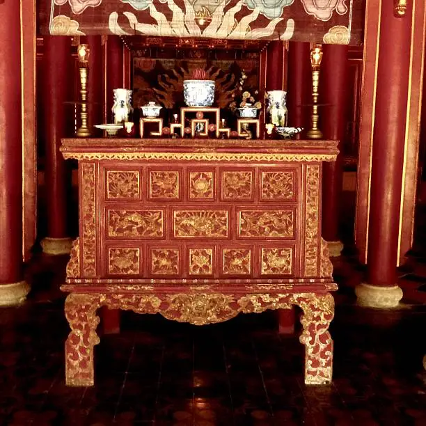 Altar inside the temple