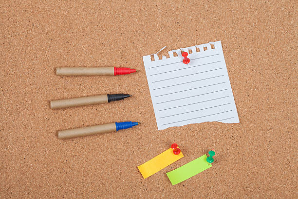istock pin on memo paper on cork board 547227616