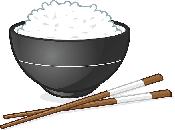 Rice Bowl Stock Illustration - Download Image Now - Rice - Cereal Plant,  Rice - Food Staple, Cartoon - iStock