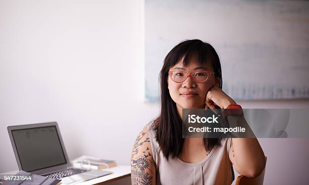 Im Not A Nerd Im Just Smarter Than You Stock Photo - Download Image Now - Women, One Woman Only, Tattoo