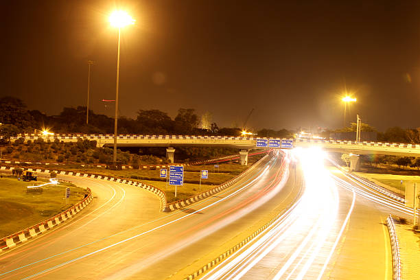 istock Night trail photography 547232530