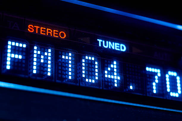 istock FM tuner radio display. Stereo digital frequency station tuned. 547233434