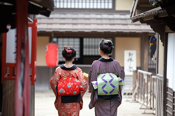 istock Mother and daughter walking in old Edo village 547236158