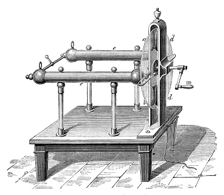 Friction machine - Scanned 1870 Engraving