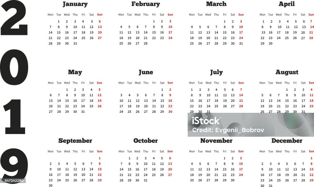 calendar-on-2019-year-with-week-starting-from-monday-a4