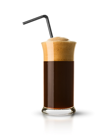 Frappe Coffee on white background