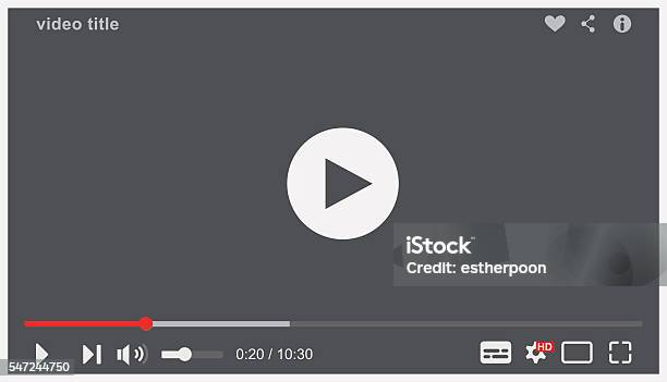 Video Player Infterface Flat Video Player Interface Stock Illustration - Download Image Now ...