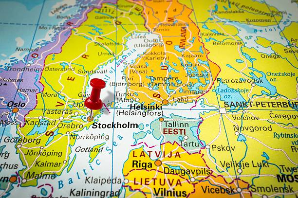 Oslo and Lillestrøm area shown on Scandinavian map.
