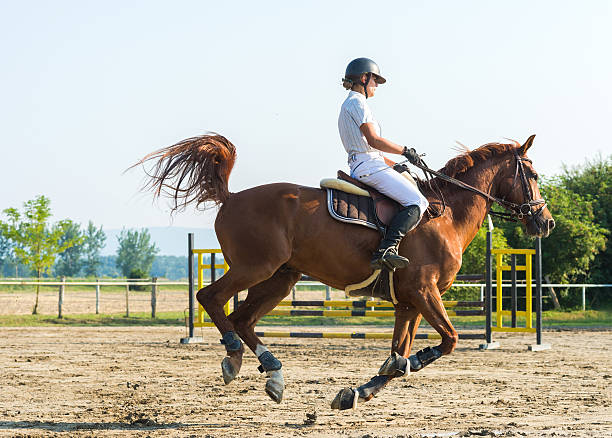 istock Girl riding a horse 547404928