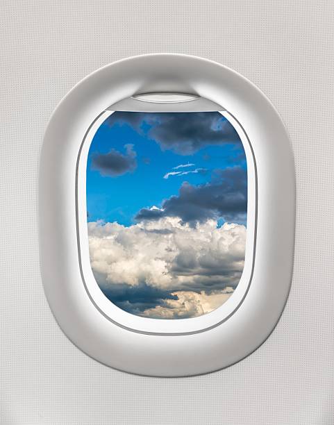 istock Looking out the window of a plane 547410852