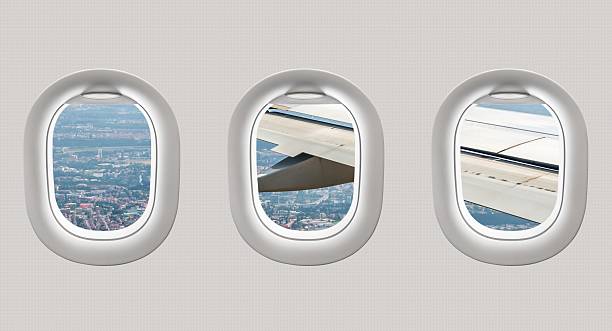 istock Looking out the windows of a plane to Prague 547411412