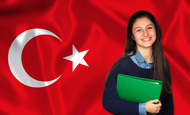 istock Teen student smiling over Turk flag 547412046