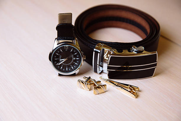 istock Gentleman accessory. Shoes, belt, watches 547415332