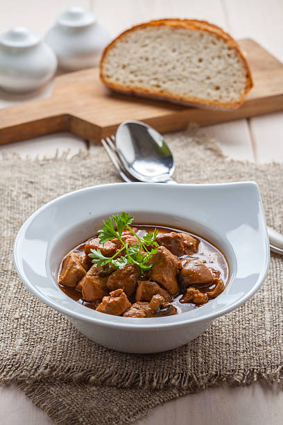 istock Goulash soup with pork and mushrooms. 547416126