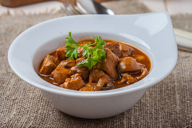 istock Goulash soup with pork and mushrooms. 547416252