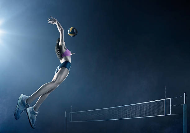 Volleyball: Beautiful female player in action