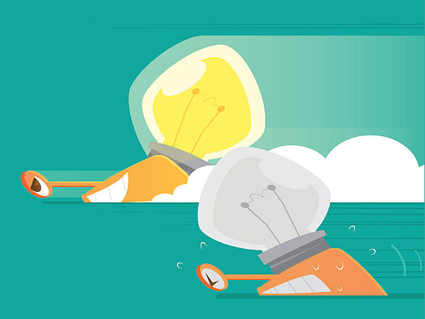 Competition The competition of ideas thinking fast and slow stock illustrations