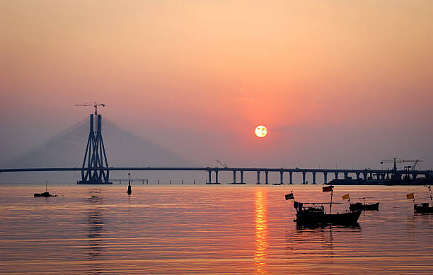 istock Sun sets behind Bandra-Worli Sea Link 547423040