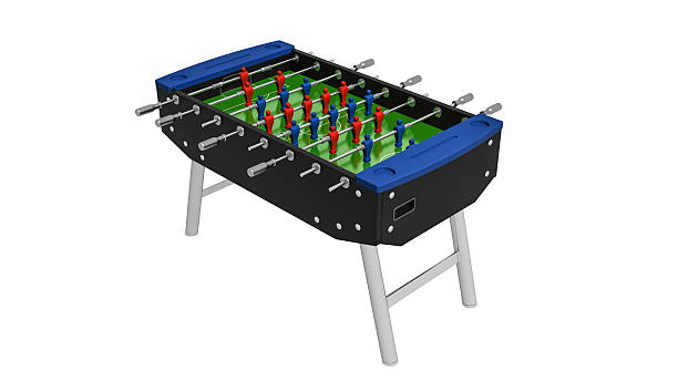 Table soccer, football game isolated on white background, 3D illustration