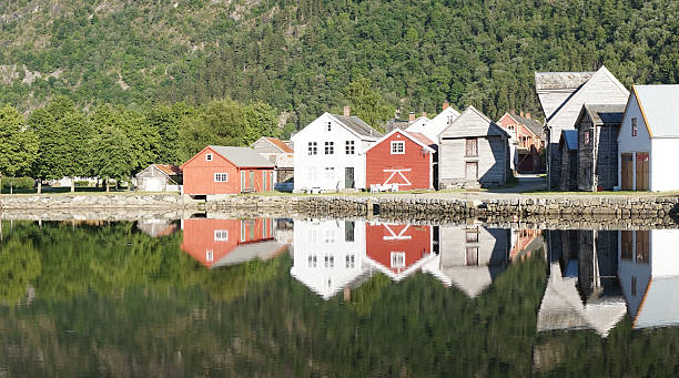 istock Norwegian wooden houses 547424808