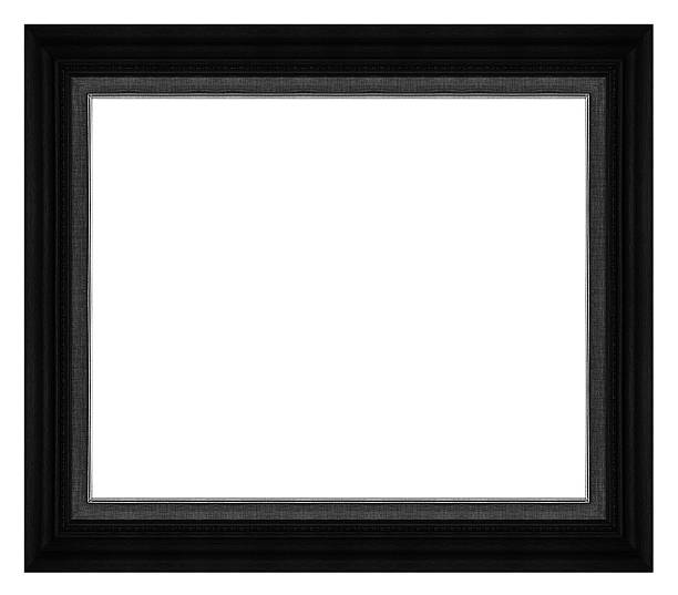 istock Picture wood black frame on white background. 547425144
