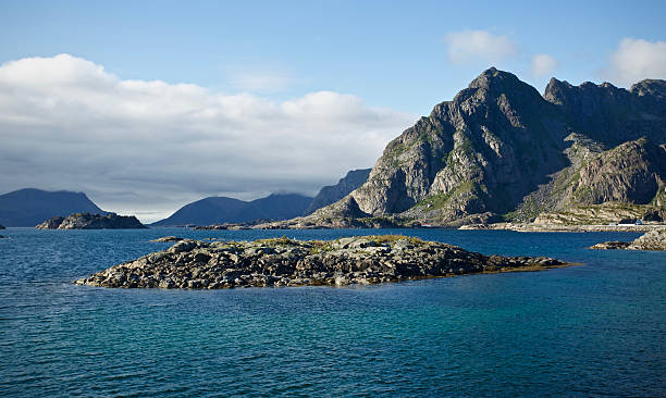 Island in Lofoten stock photo