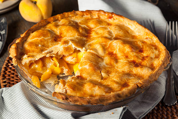 istock Homemade Warm Peach Pie 547427694