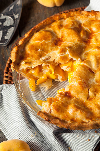 istock Homemade Warm Peach Pie 547427726