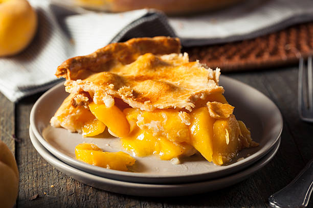 istock Homemade Warm Peach Pie 547427828