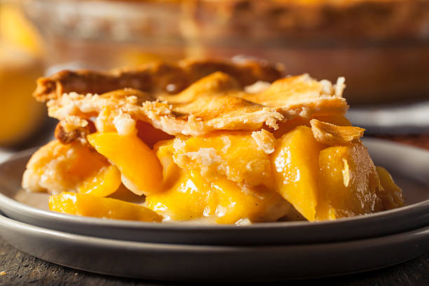 istock Homemade Warm Peach Pie 547427856