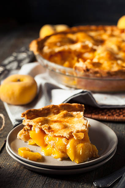 istock Homemade Warm Peach Pie 547427882