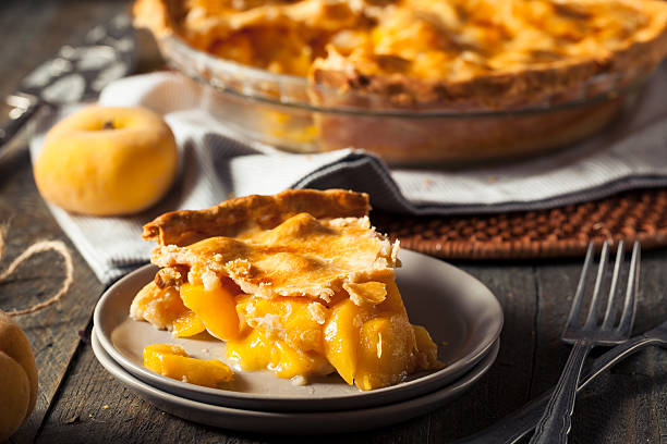 istock Homemade Warm Peach Pie 547427904