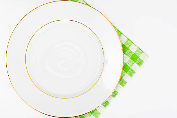 istock White Empry Plate on a Tablecloth with Place for Your 547429976