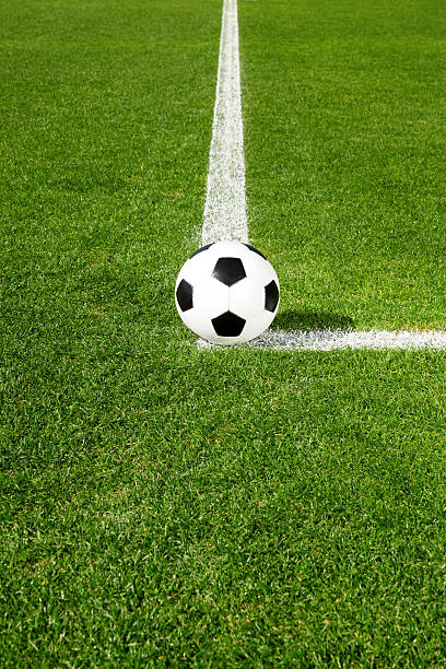 istock Soccer ball on green grass 547430506