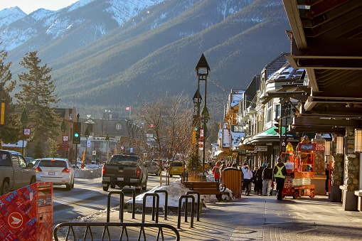 Main street in Banff