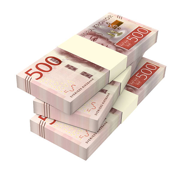 istock Swedish kronor isolated on white background. 547432402