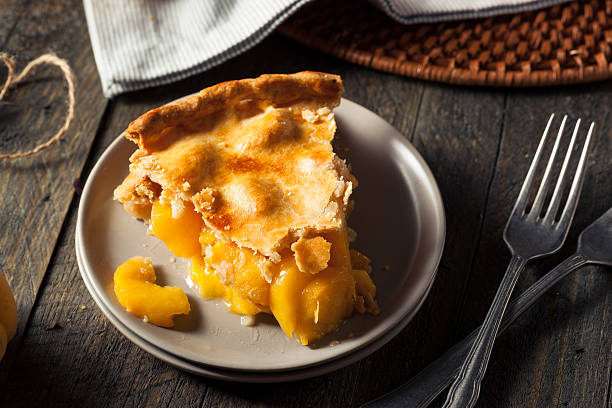 istock Homemade Warm Peach Pie 547433030