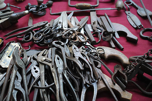 istock Old Pliers Old Scissors Old Saw Old Hand Drill 547433126
