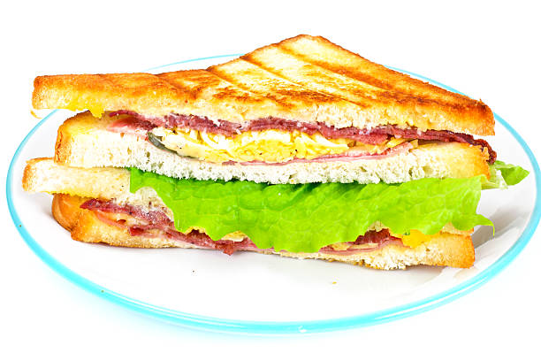 istock Sandwich with Cheese, Salami and Salad 547433322