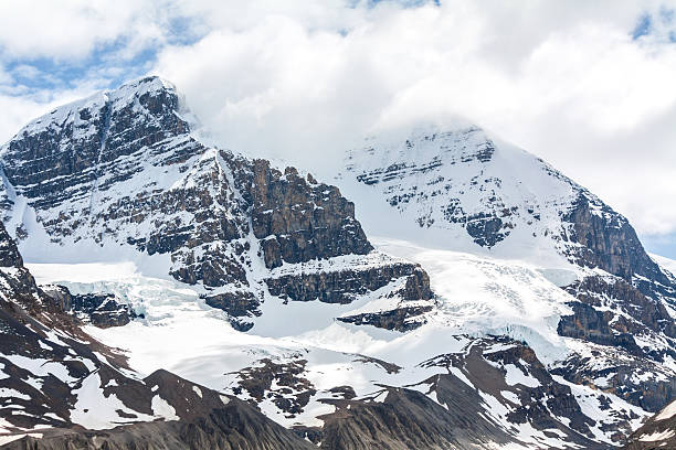 Canadian Rocky Mountains Columbia Icefields Athabasca Glacier stock photo