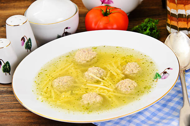 istock Soup with Chicken Meatballs and Noodles 547436780