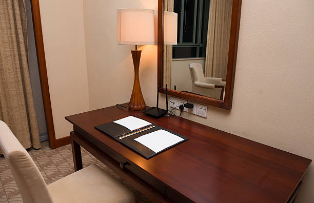 istock desk in a hotel room as working area 547439058
