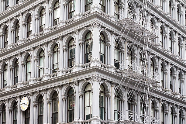 Old historic apartment building in the Soho area of Manhattan in New York City