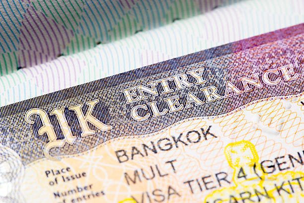 istock UK United Kingdom visa in passport 547440982