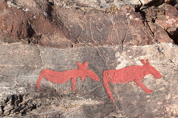 istock Ancient rock paintings in Naesaaker ins Sweden 547441006