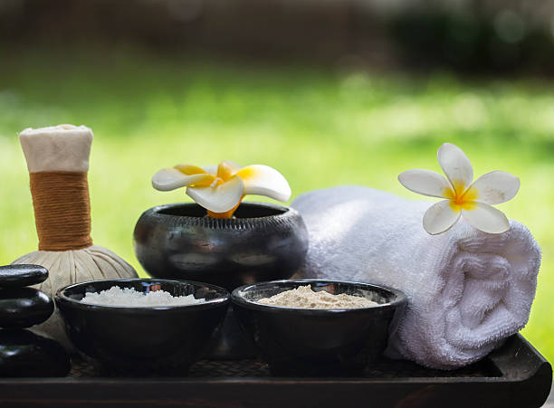 istock Spa massage compress balls, herbal ball.  Thailand 547441054