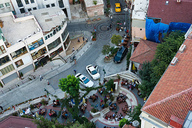 istock Aerial view of urban scene 547442332