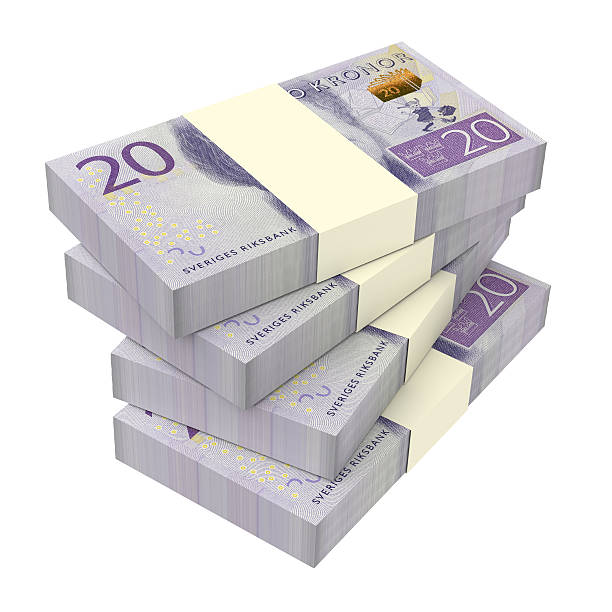 istock Swedish kronor isolated on white background. 547444402